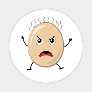 Angry Egg - Funny Character Illustration Magnet